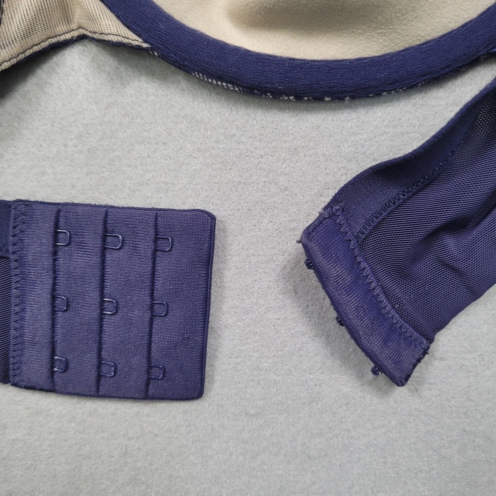 Soma Enticing Lift Balconet Bra 38DDD Navy Blue Lace Underwire 0918 - Picture 12 of 13